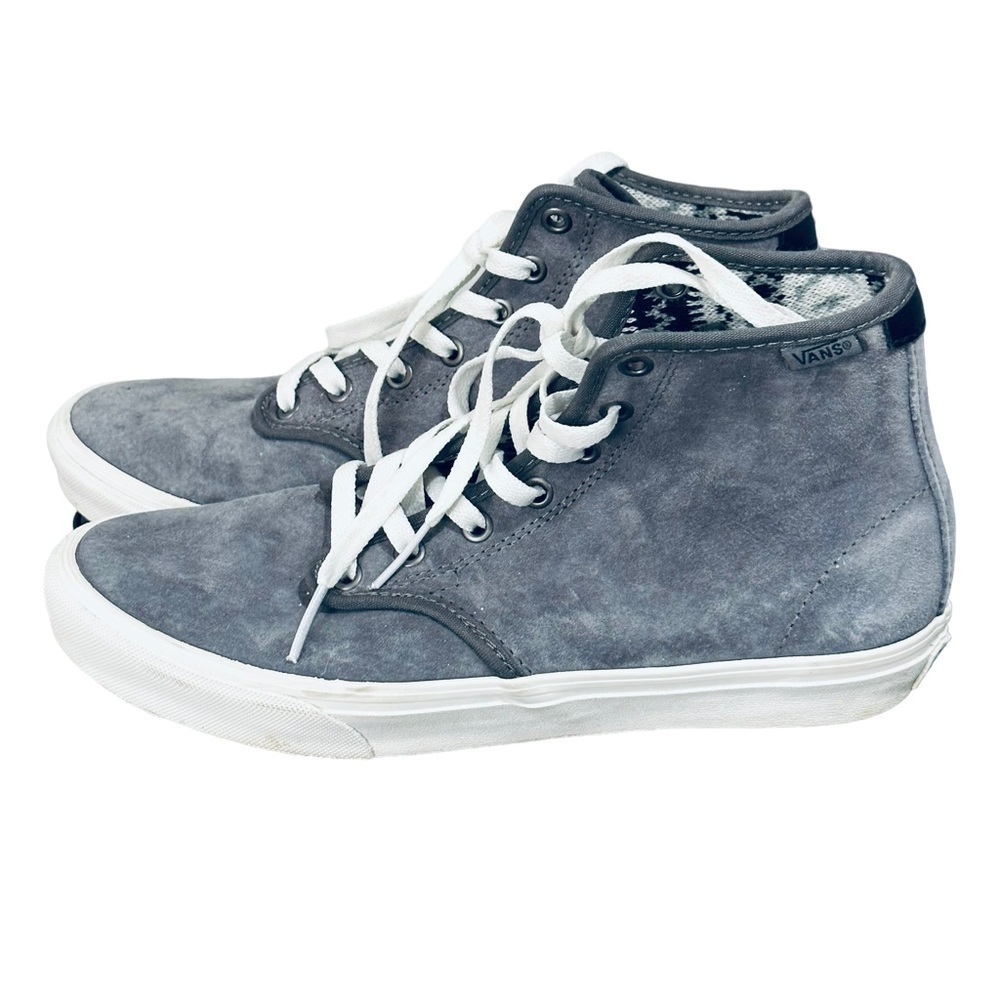 Vans Camden Suede Hi-top Aztec Sneakers Size 9 grey gray